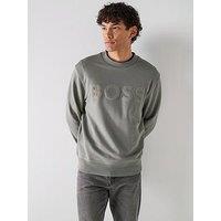 Boss Webasic Logo Crew Sweatshirt - Dark Khaki