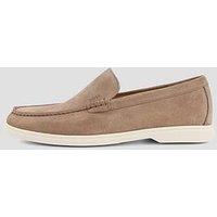 Boss Sienne Suede Casual Loafers - Beige