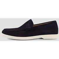 Boss Sienne Suede Casual Loafers - Navy