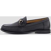 Boss Tevan Mocc Snaffle Bar Leather Loafers - Black