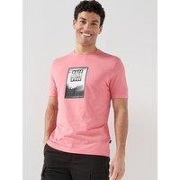 Boss Te_Dj Wave Graphic Relaxed Fit T-Shirt - Pink