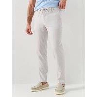Boss H-Kane1 Modern Fit Linen Trousers - Grey