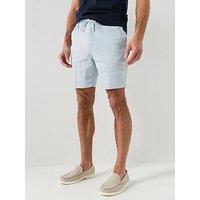 Boss H-Kane1 Modern Fit Linen Drawstring Shorts - Light Blue
