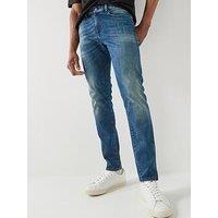 Diesel D-Strukt Slim Fit Distressed Jeans - Blue