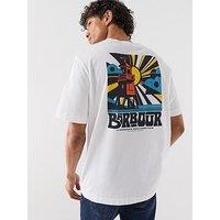 Barbour Barbour Frome Back Graphic Relaxed Fit T-Shirt - White