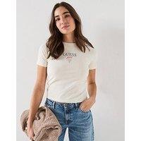 Guess Short Sleeve Baby Baker Tee - Cream