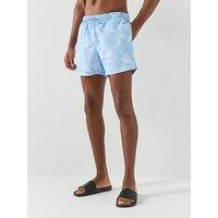 Boss Lionfish Printed Swim Shorts - Light Blue