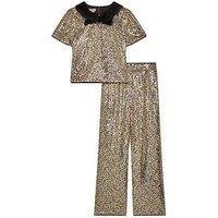 Monsoon Girls Seraphina Sequin Bow Set - Black