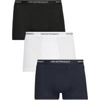 Emporio Armani Bodywear Core Logoband 3 Pack Trunks - Black