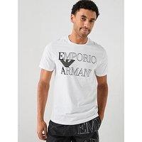 Emporio Armani Bodywear Bold Logo Crew Neck T-Shirt - White
