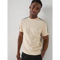 Ea7 Emporio Armani Train Premium Taped Sleeve T-Shirt - Light Grey