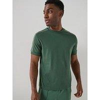 Ea7 Emporio Armani Train Premium Taped Sleeve T-Shirt - Dark Green
