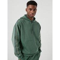 Ea7 Emporio Armani Train Premium Taped Sleeve Overhead Hoodie - Dark Green