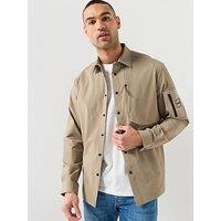 Boss Relaxed Fit Overshirt - Khaki