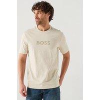 Boss Rubber Logo T-Shirt - Light Beige