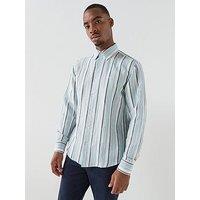 Boss Ricoplus_M Relaxed Fit Pastel Stripe Shirt - Light Blue