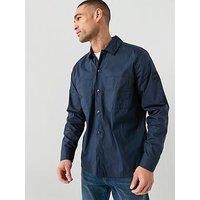 Boss Oversized Stretch Overshirt - Dark Blue