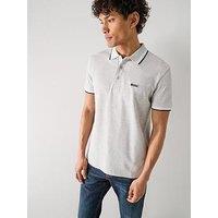 Boss Paddy Regular Fit Tipping Polo Shirt - Light Grey