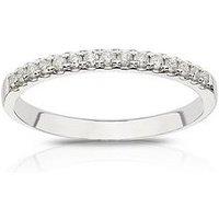 Ernest Jones Platinum Claw Set Eternity 015Ct Diamond Ring - White