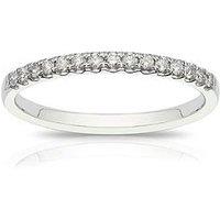 Ernest Jones 18Ct Gold Claw Set Eternity 0.15Ct Diamond Ring - White