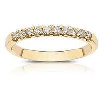 Ernest Jones 14Ct Gold Claw Set Eternity 025Ct Diamond Ring