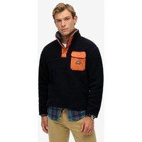 Superdry Fuji Fleece Half Zip Jacket - Navy