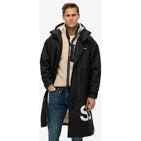 Superdry Waterproof Logo Hooded Changing Robe - Black