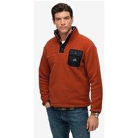 Superdry Fuji Fleece Half Zip Jacket - Orange