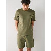 Boss Regular Fit Waffle Loungewear T-Shirt - Green