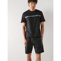 Boss Authentic Linear Chest Logo Loungewear T-Shirt - Black