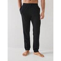 Emporio Armani Bodywear Terry Modal Cuffed Loungewear Pants - Black