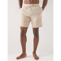 Emporio Armani Bodywear Eagle Patch Jersey Loungewear Shorts - Beige