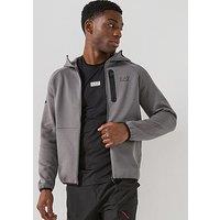 Ea7 Emporio Armani Ea7 Emporio Armani Natural Ventus Tech Fleece Zip Through Hoodie - Grey