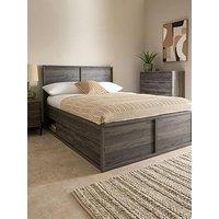 The Very Collection Harlem Storage Bed - Black Oak - Fsc Certified - Bed Frame With Memory Mattress