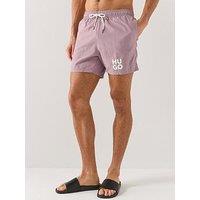 Hugo Paolo Small Logo Swim Shorts - Light Pink