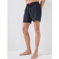 Hugo Galaxy Double Waistband Swim Shorts - Black
