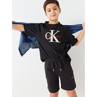 Calvin Klein Jeans Boys Applique Short Sleeve T-Shirt - Black