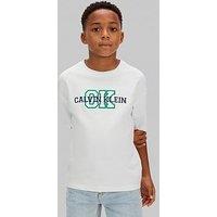 Calvin Klein Jeans Boys Varsity Logo Short Sleeve T-Shirt - White