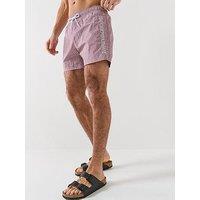 Emporio Armani Bodywear Embroidered Logo Swimshort - Dark Pink