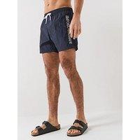 Emporio Armani Bodywear Embroidered Logo Swimshort - Dark Blue