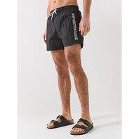 Emporio Armani Bodywear Embroidered Logo Swimshort - Black