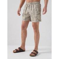 Emporio Armani Bodywear Allover Logo Swimshort - Natural