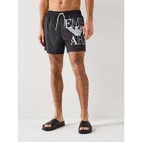 Emporio Armani Bodywear Bold Logo Swimshort - Black