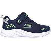 Skechers Kids Mazematics Strap Trainer - Navy