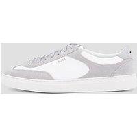 Boss Kieran Tenn Suede Mix Cupsole Trainers - White