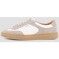 Boss Kieran Tenn Suede Mix Cupsole Trainers - Beige