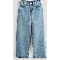 Calvin Klein Jeans Girls Wide Leg Jeans - Blue