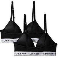 Calvin Klein Girls 2 Pack Modern Cotton Triangle Bra - Multi