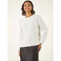 Roman Bow Back Metallic Knit Jumper