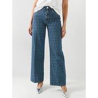 Guess Jeans Wide Leg Trousers - Blue